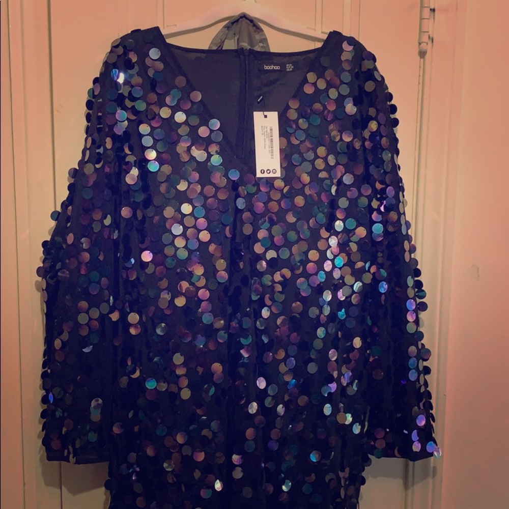 Plus size Sequins Swing dress